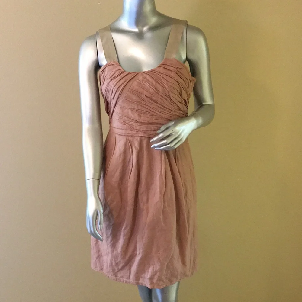 J. Crew Vivette Crinkle Cotton Metallic Dress